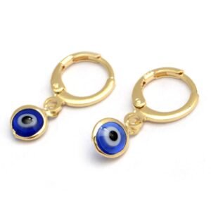 AROS OJO PROTECTOR AZUL ACERO DORADO 1.2 CM (PA57094)