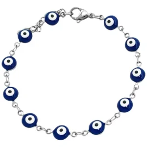 PULSERA OJO PROTECTOR AZUL ACERO QUIRÚRGICO 20 CM (P33821)