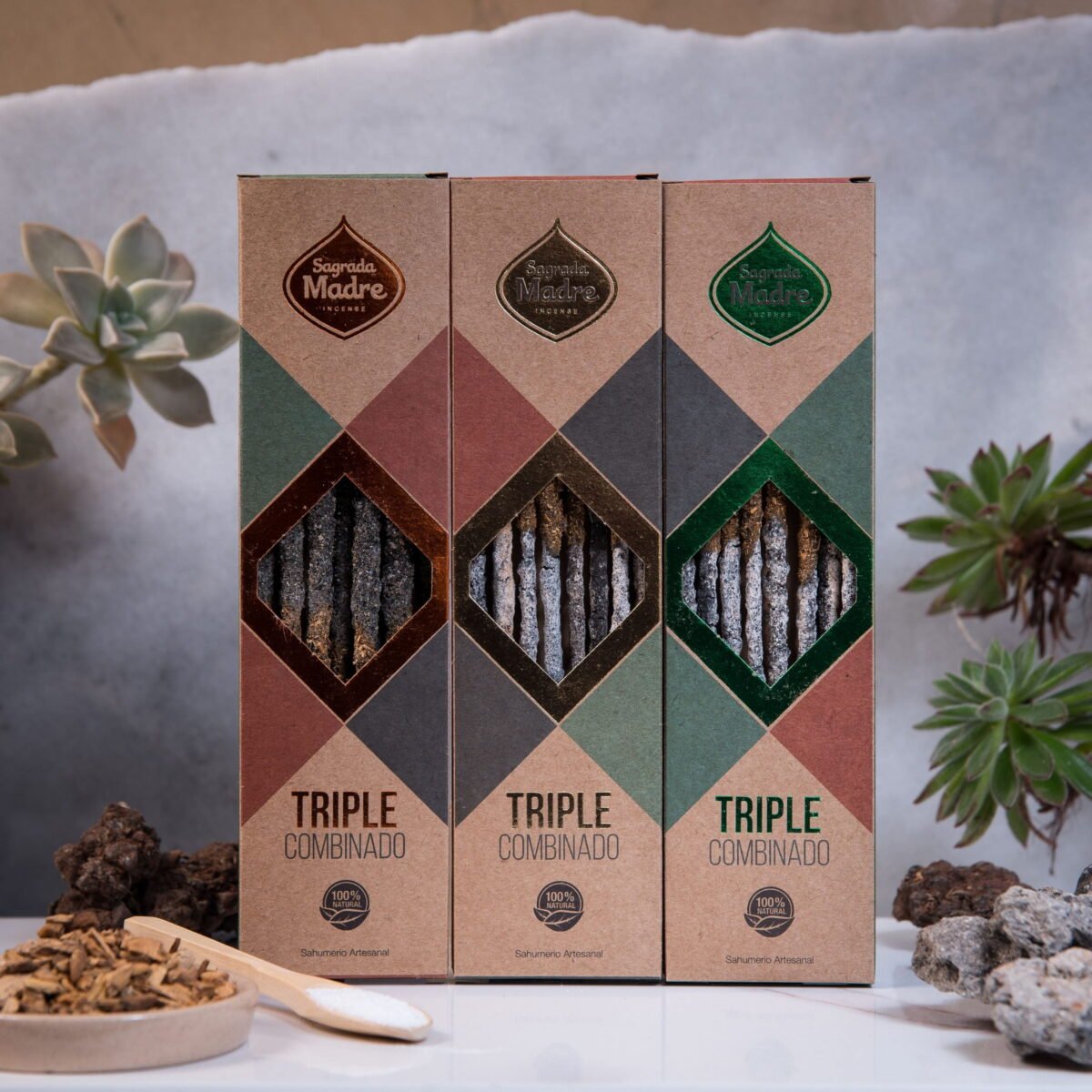 Sahumerio triple combinado Sagrada Madre