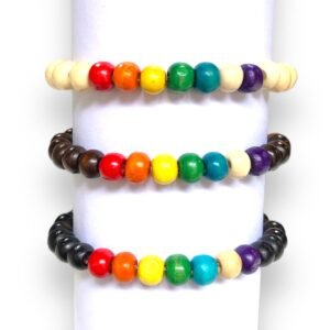 PULSERA 7 CHAKRAS DE MADERA