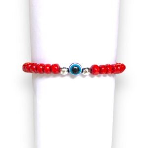 PULSERA OJO TURCO ROJA DE MADERA