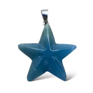 DIJE ESTRELLA DE PIEDRA ONIX AZUL