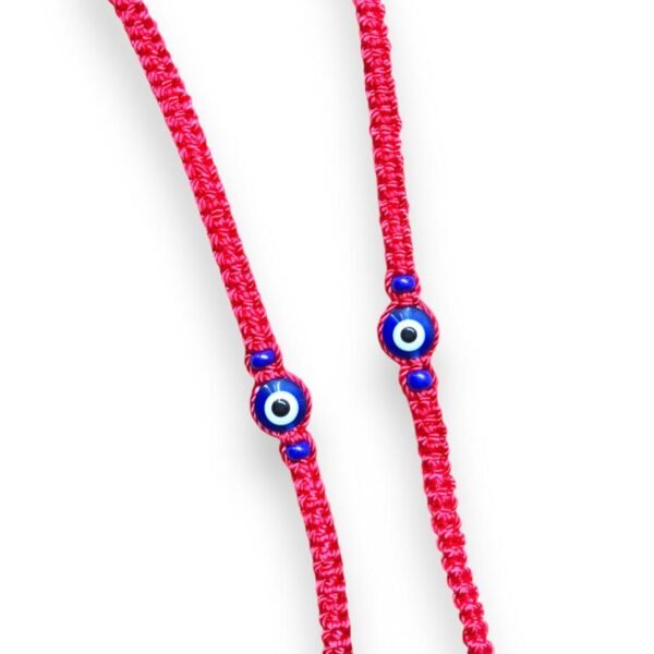 Pulsera ojo turco roja de hilo