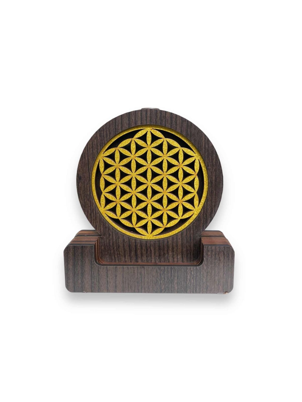 Cascada fuente de humo mdf brillosa flor de la vida 13 cm