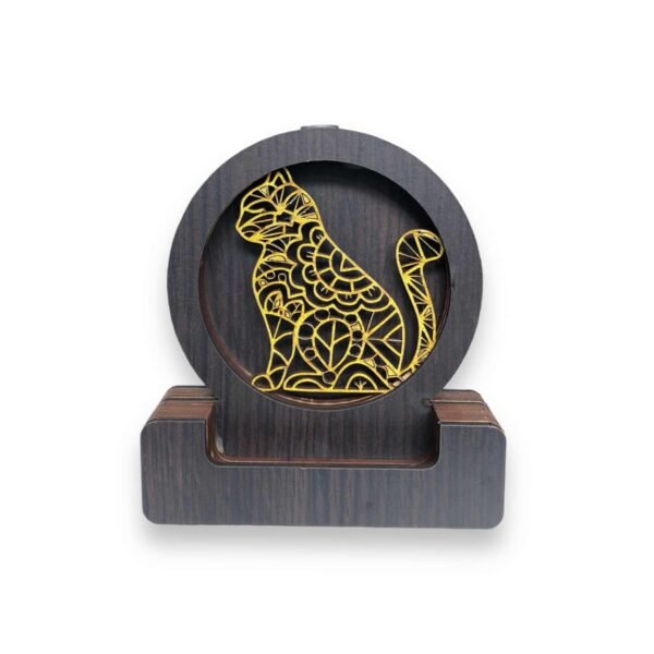 Cascada fuente de humo mdf brillosa gato 13 cm