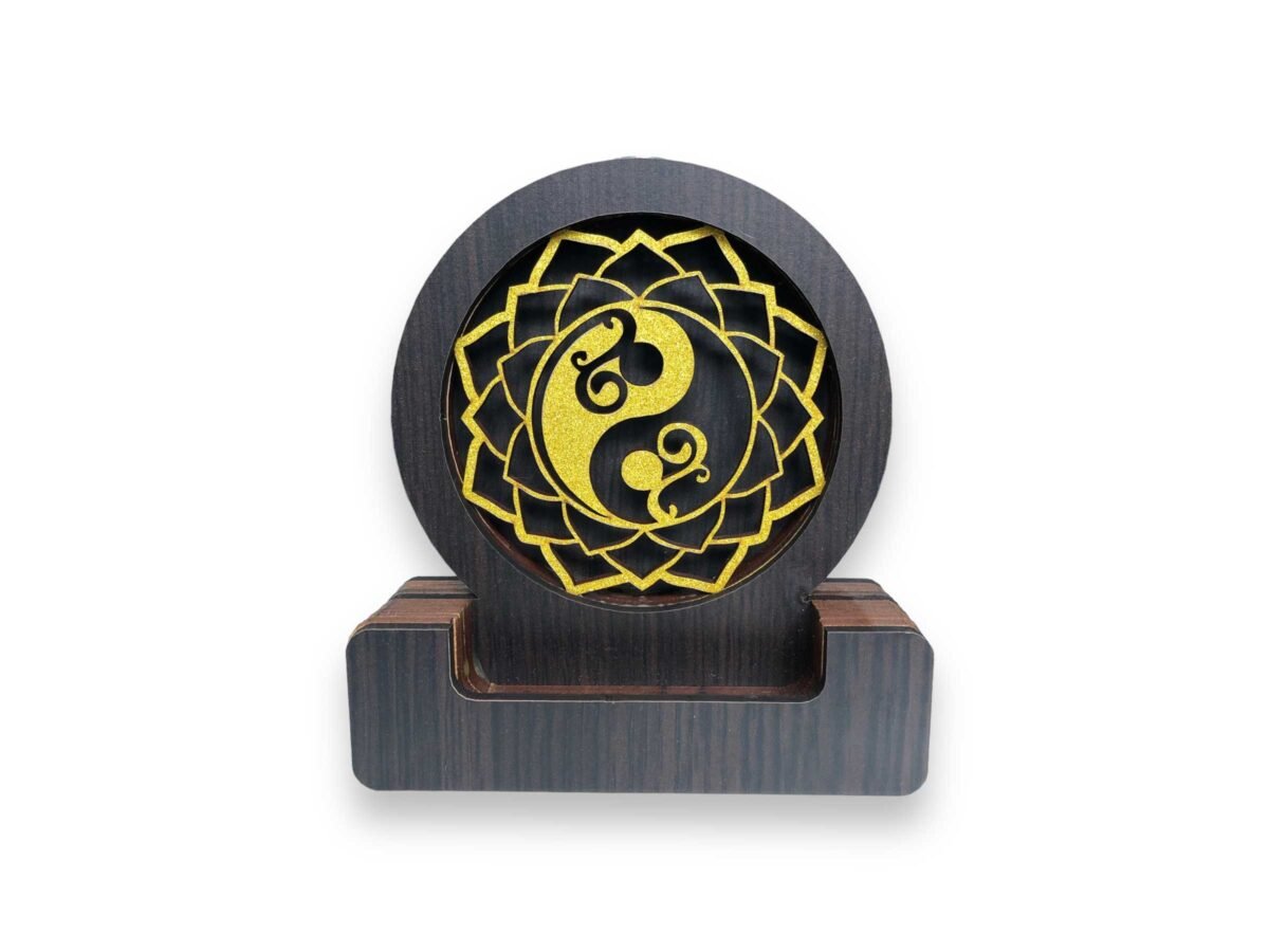 Cascada fuente de humo mdf brillosa Ying Yang 13 cm