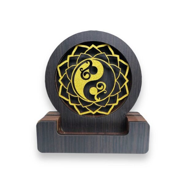 Cascada fuente de humo mdf brillosa Ying Yang 13 cm