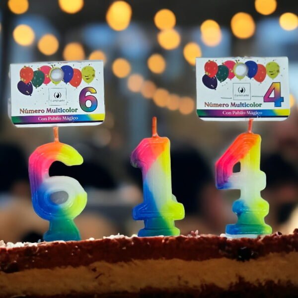 Numero multicolor bolsa x 1u 8.5x4.5 cm Iluminarte