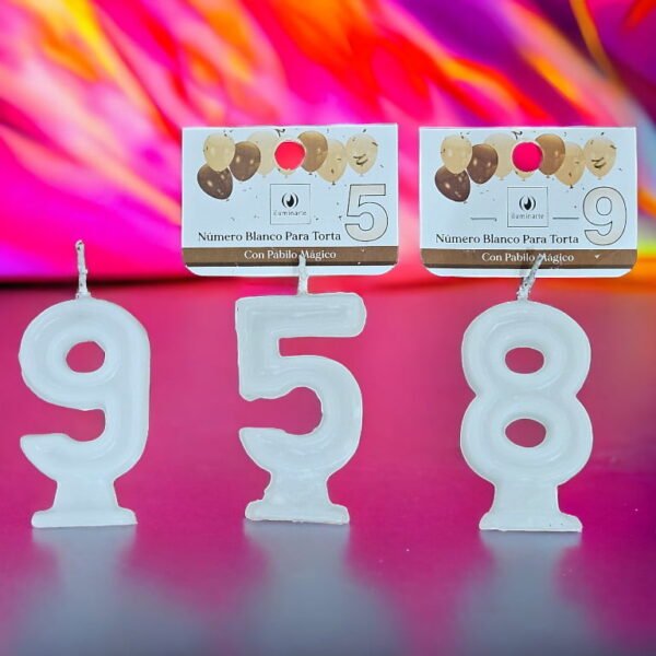 Numero blanco x 1 en bolsa Iluminarte