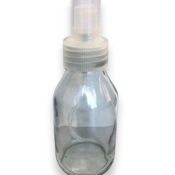 Botella jarabe de vidrio cristal 100 ml con valvula