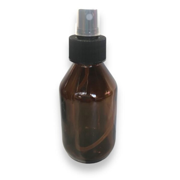 Botella jarabe de vidrio ambar 100 ml con valvula