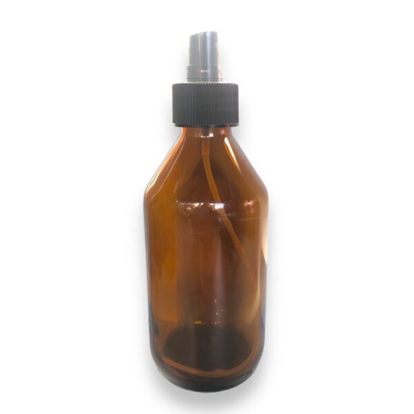 Botella jarabe de vidrio ambar 250 ml con valvula
