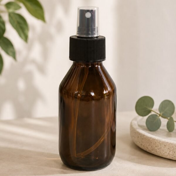 Envase jarabe de vidrio ambar 100 ml con valvula