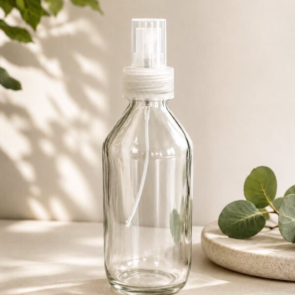 Envase jarabe de vidrio cristal 100 ml con valvula
