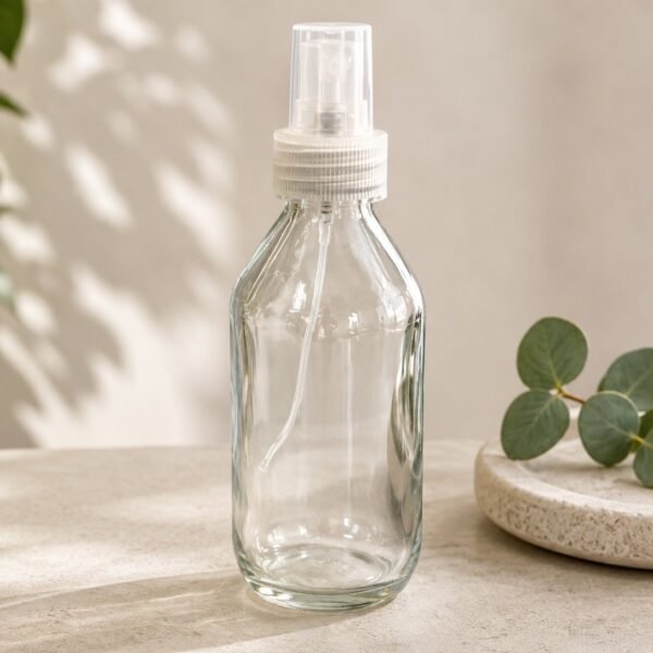 Botella jarabe de vidrio cristal 250 ml con valvula