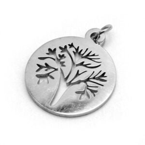 DIJE ARBOL DE LA VIDA 2,5 CM ACERO BLANCO (D33779)