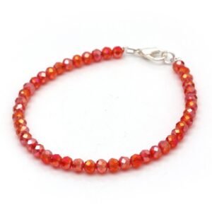 PULSERA CRISTALES ROJA (P27412)