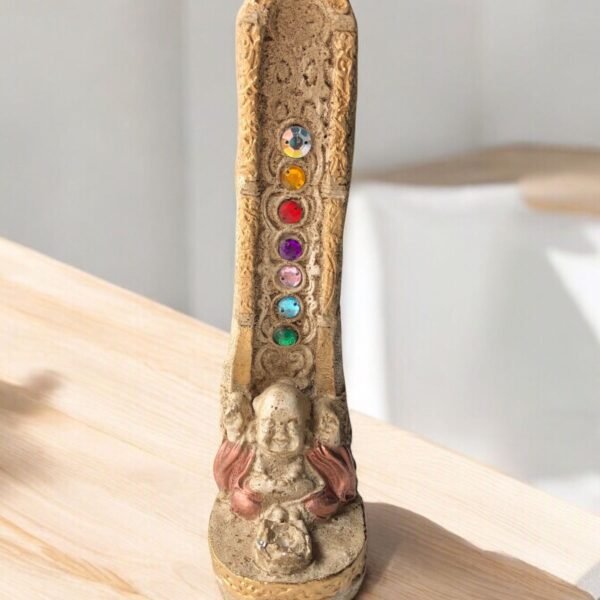 Porta sahumerio largo 7 chakras con Buda