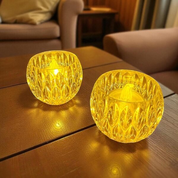 Vela led esfera cristal