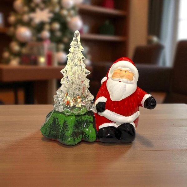 Papanoel con luz led ceramica