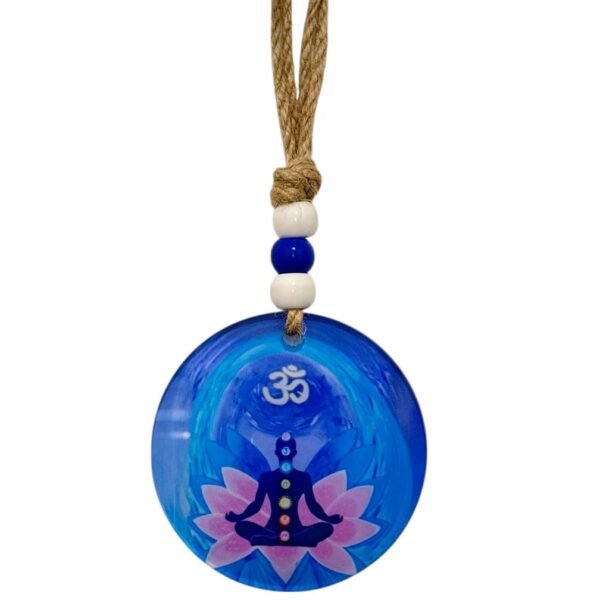 Colgante 7 chakras de vidrio 20 cm