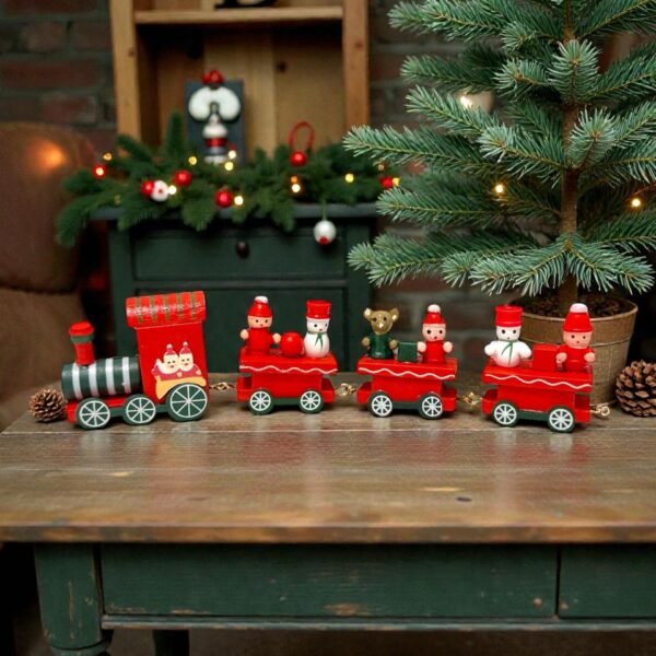 Trencito de madera navidad