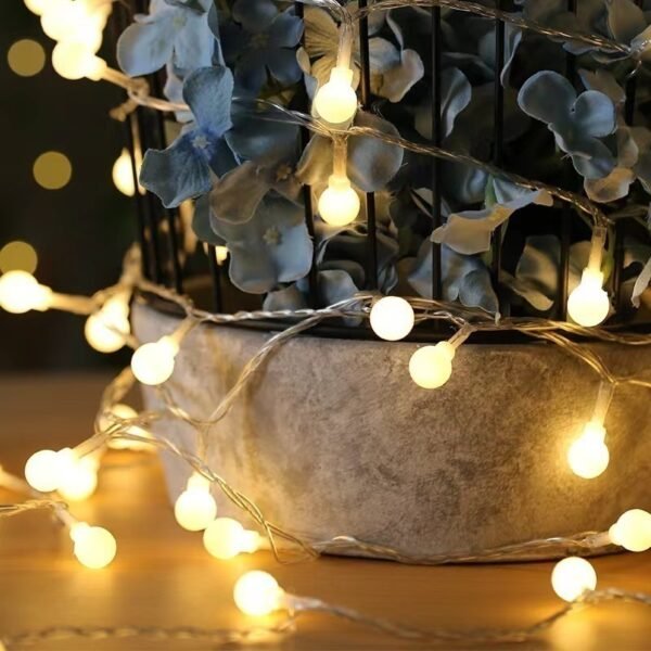 Luces de navidad bolita a pila