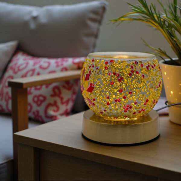 Velador mosaico turco 12 cm USB