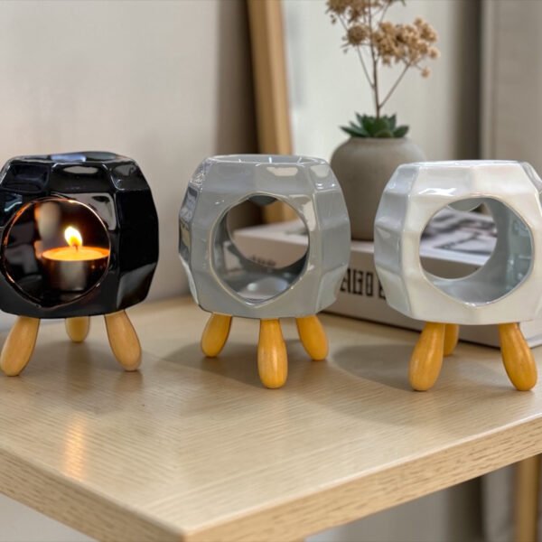 Hornillo patas simil madera 11.3 cm