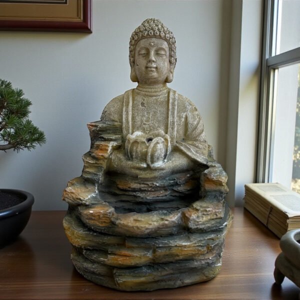 Fuente de agua Buda sobre piedras 25 cm