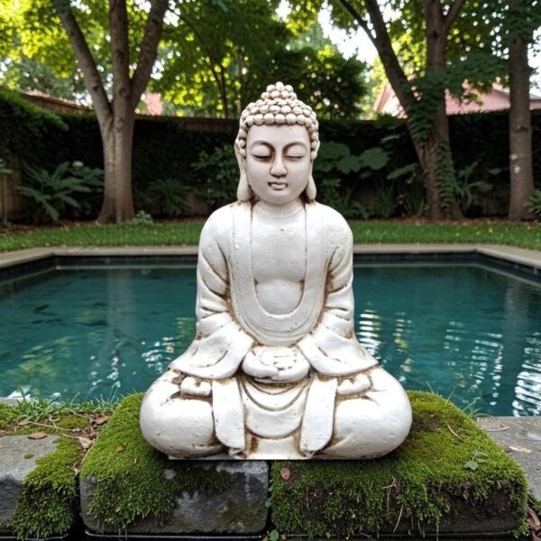 Buda meditando cabezon 40 cm resina