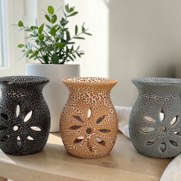 Hornillo textura con flor 8 cm