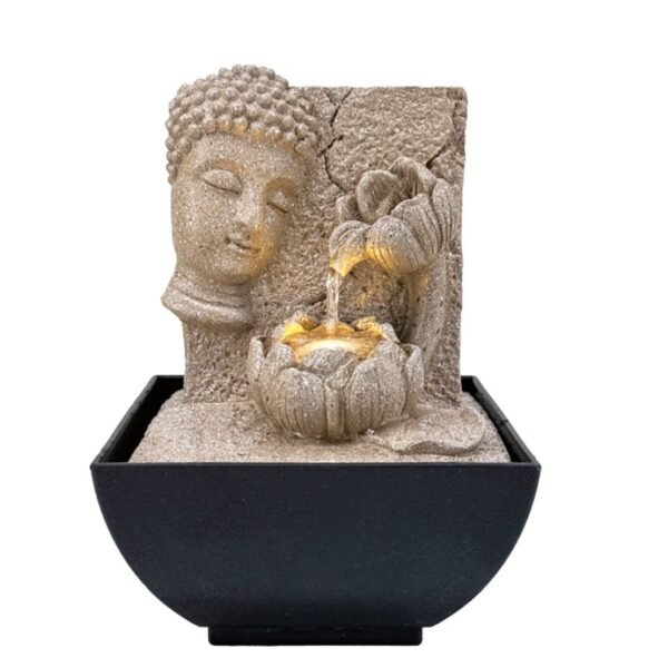 Fuente de agua buda loto cascada 18 cm