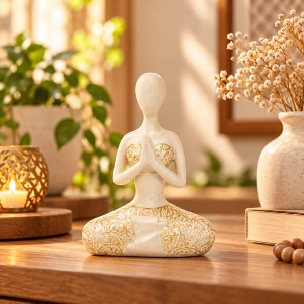 Figura yoga namaste resina 12 cm