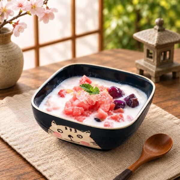 Bowl gatito azul ceramica