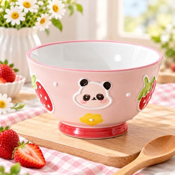 Bowl oso y frutilla ceramica
