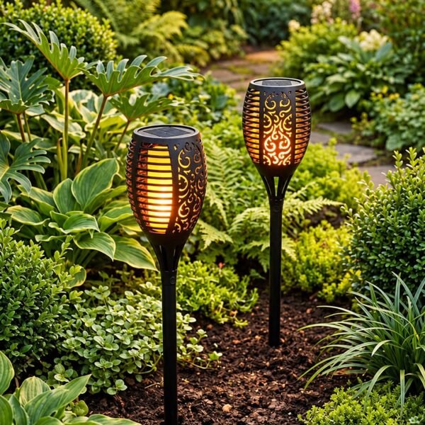 Antorcha solar para jardin 50 cm x unidad