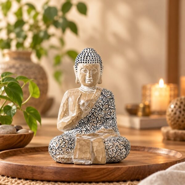 Buda con manto resina 15 cm