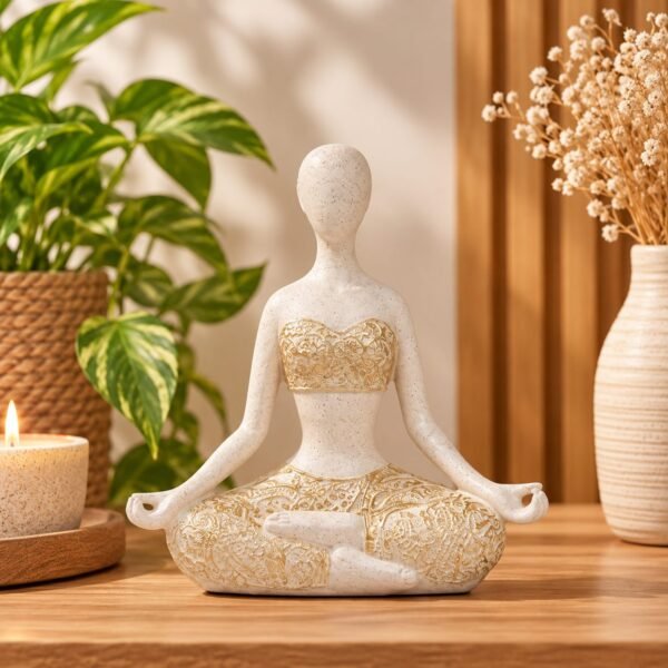 Figura yoga loto resina 12 cm