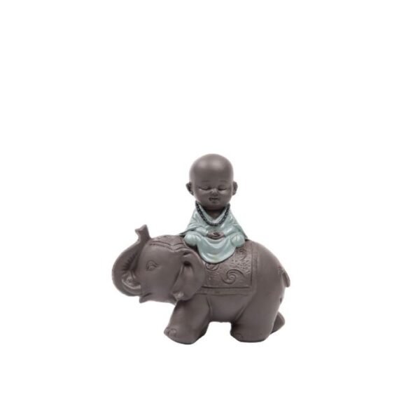 Buda con elefante resina 12 cm