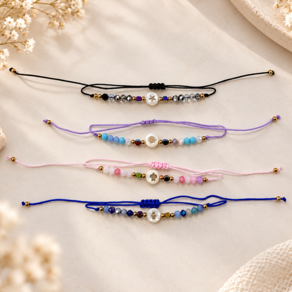 Pulsera Dije Central de hilo