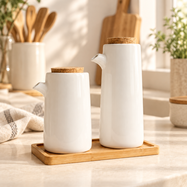 Set Aceitera y Vinagrera Ceramica
