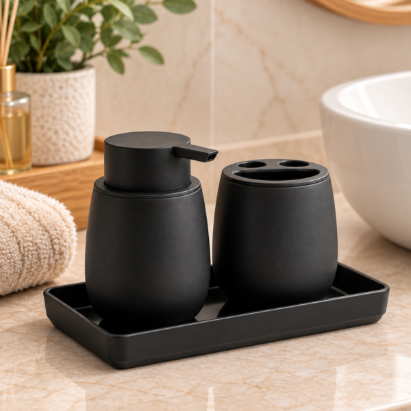 Set de baño Tolhuin Negro